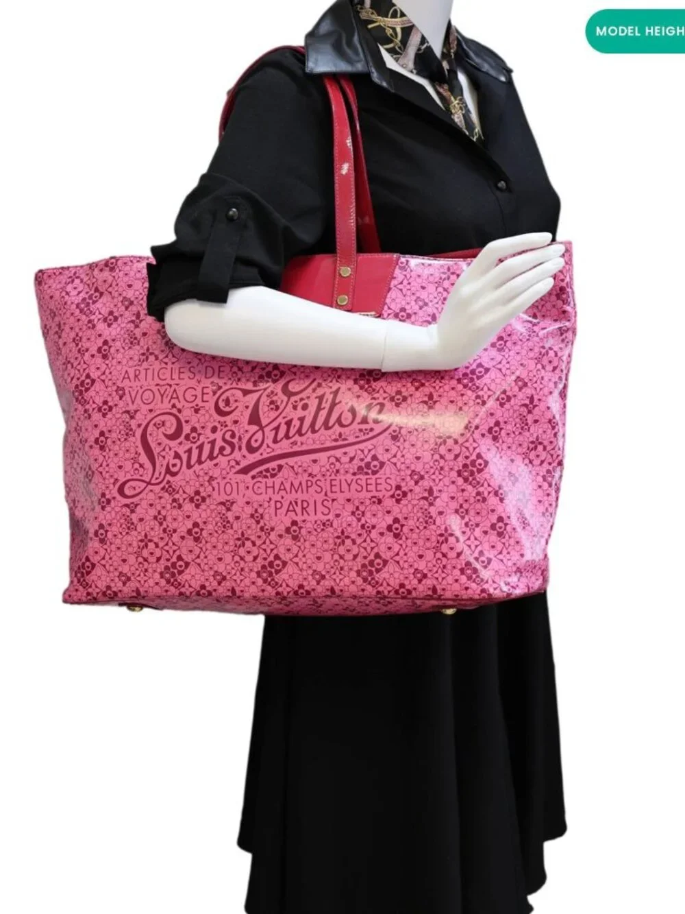 Louis Vuitton  Cosmic Blossom GM Shiny Leather Tote Bag Pink